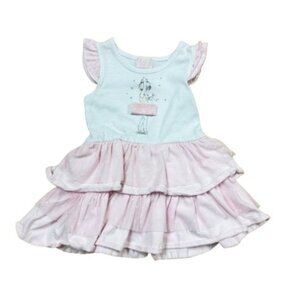 Baby Girl White & Pink Ballerina Dress Size 12M